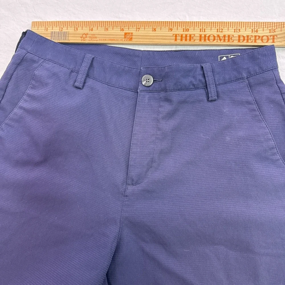Adidas SHORTS Men's 30 BLUE GRAY CHECK Climalite Performance Golf